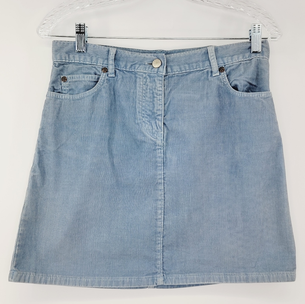 J. Crew Corduroy Mini Skirt Size 2 Blue